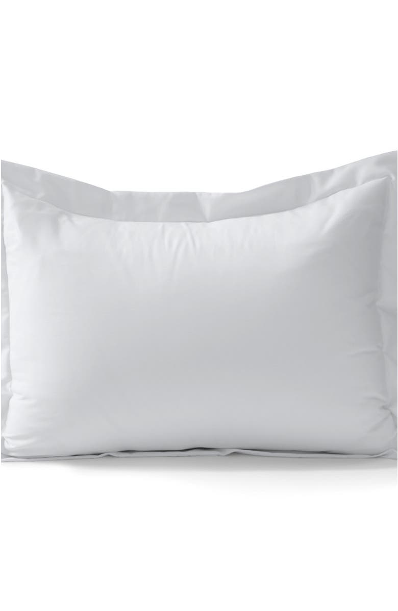 Lands' End 400 Thread Count Premium Supima Cotton No Iron Sateen Pillow Sham, Alternate, color, White