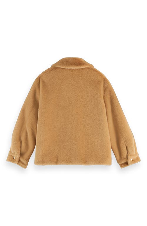 Scotch & Soda Kids' Faux Fur Jacket In Brown