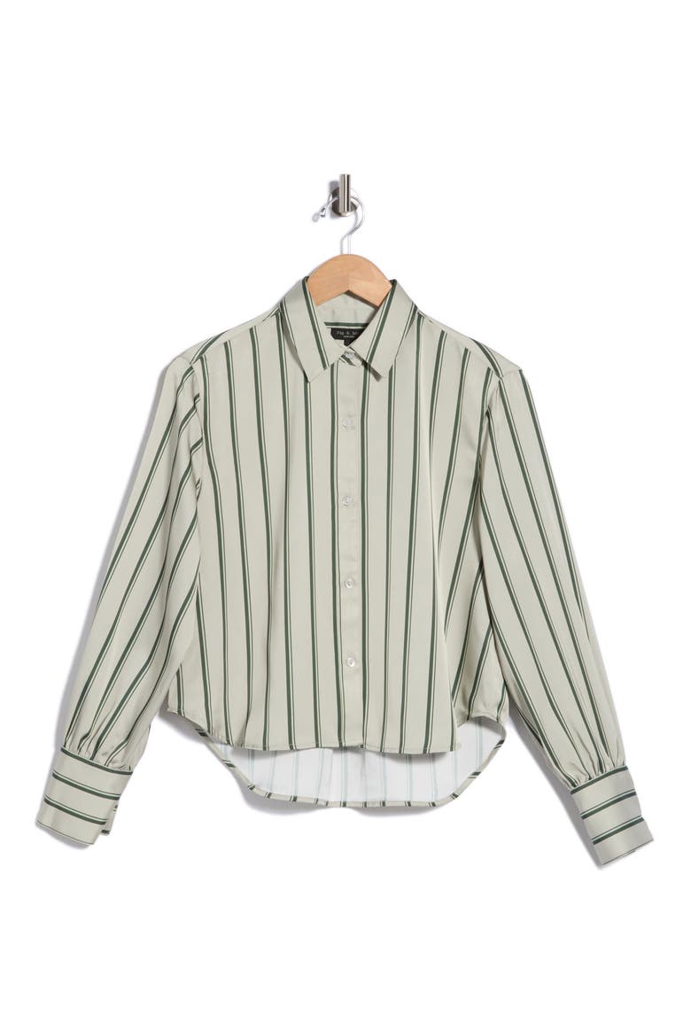 Andre Striped Satin Shirt, Main, color, LGTSTONML