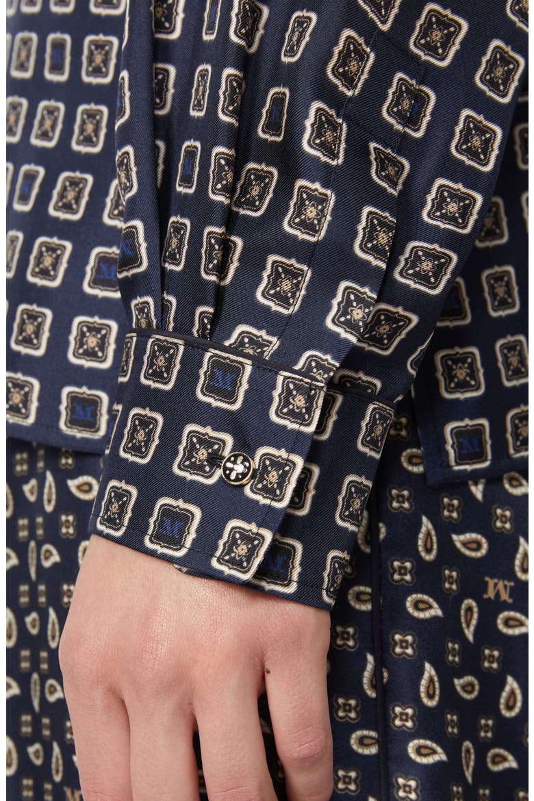 Disco Monogram Paisley Pajama Shirt, Alternate, color, ULTRAMARINE