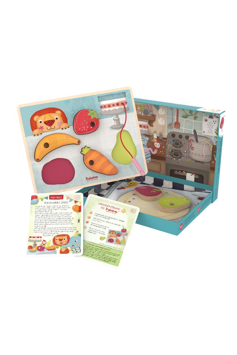 Little Worm Loves to Eat Threading Puzzle, Alternate, color, Multi / Red