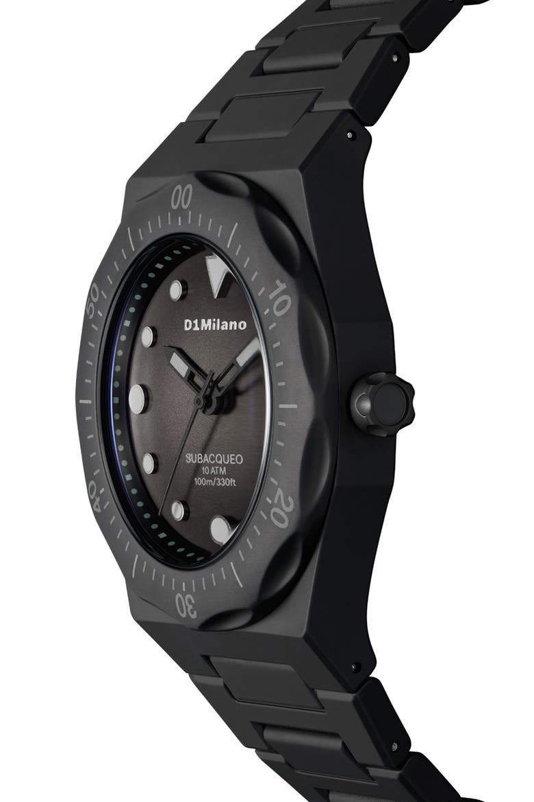 Subacqueo Polycarbonate Bracelet Watch, 40.5mm, Alternate, color, BLACK