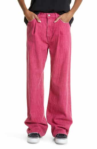 Damon Pleated Wide Leg Jeans