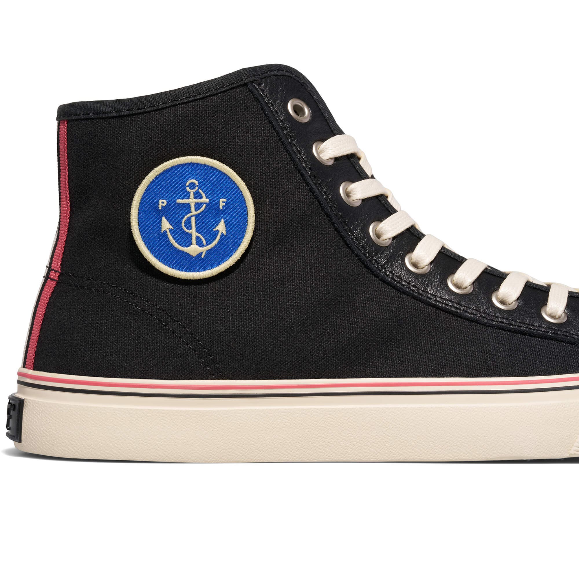 P.F. Flyers Center Slightly Choppy High-Top Sneaker, Alternate, color, Black-Slightly Choppy