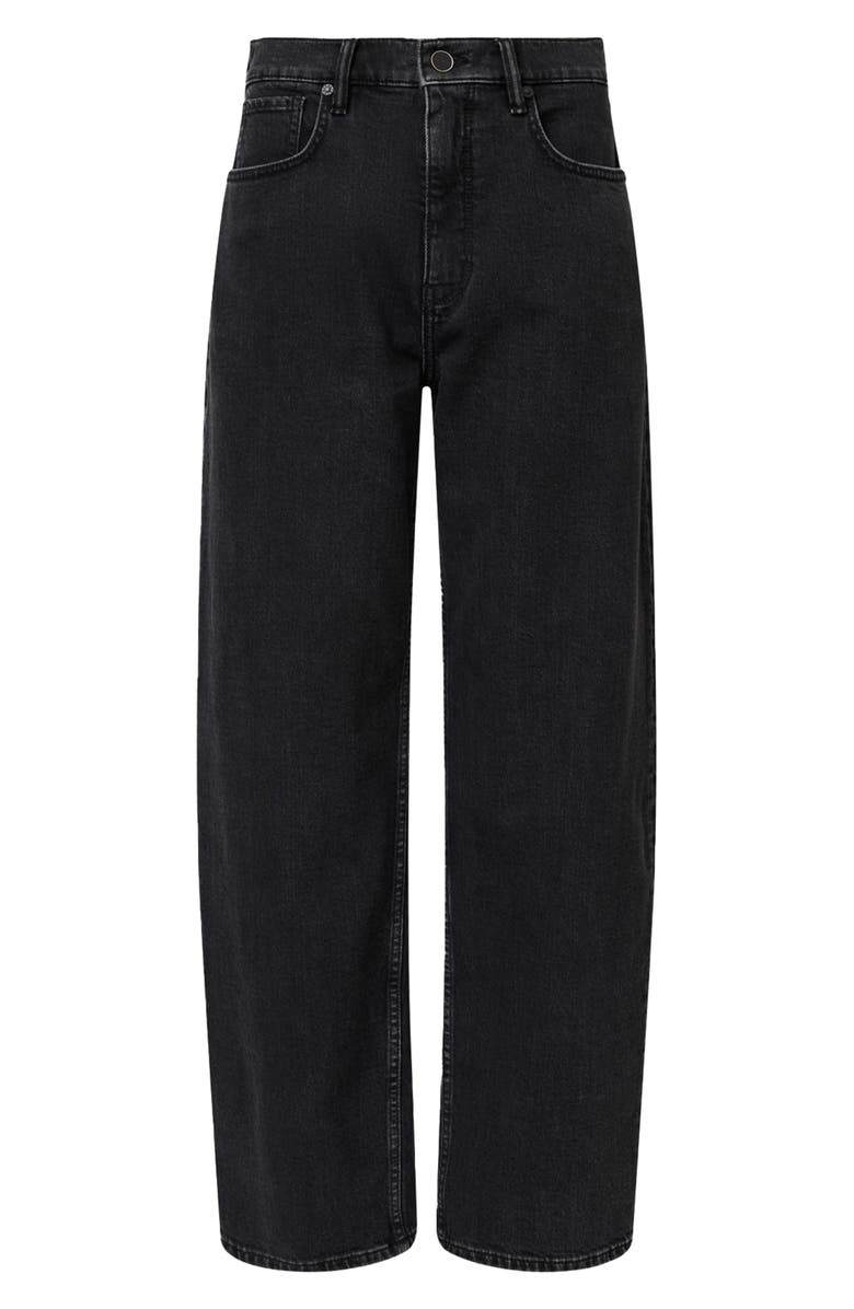 AllSaints Sadie Barrel Leg Jeans, Alternate, color, Washed Black