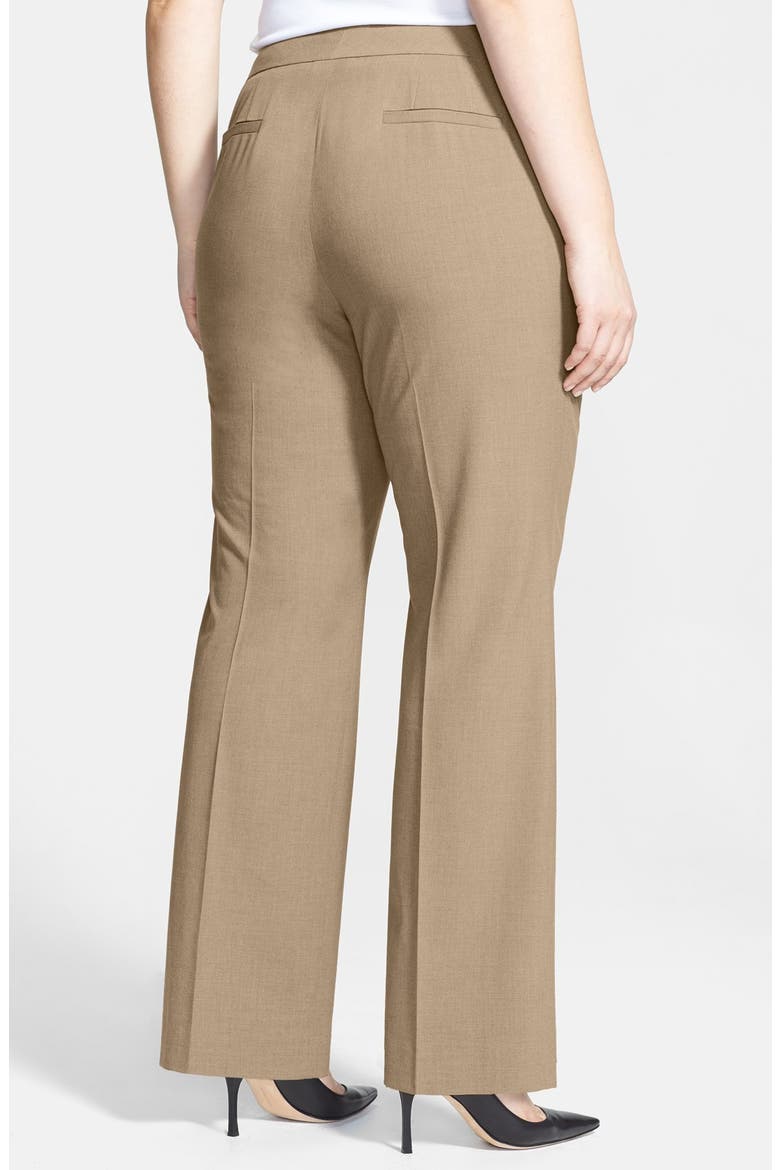 'Ela' Curvy Fit Pants, Alternate, color, TAN- TAUPE HEATHER