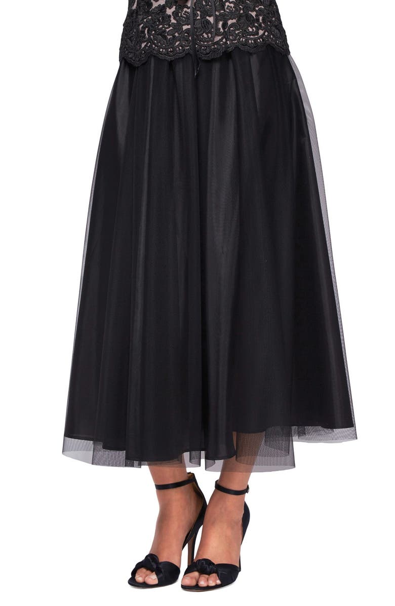 Alex Evenings Tulle Tea Length Skirt, Main, color, 