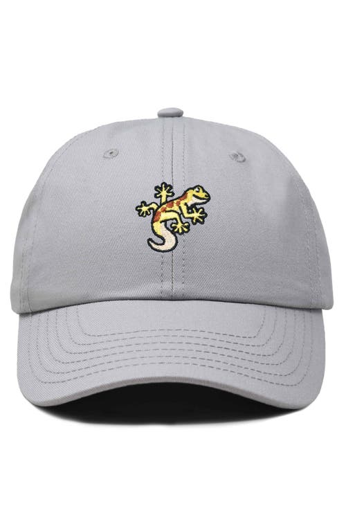 Dalix Gecko Embroidered Casual Cap In Gray