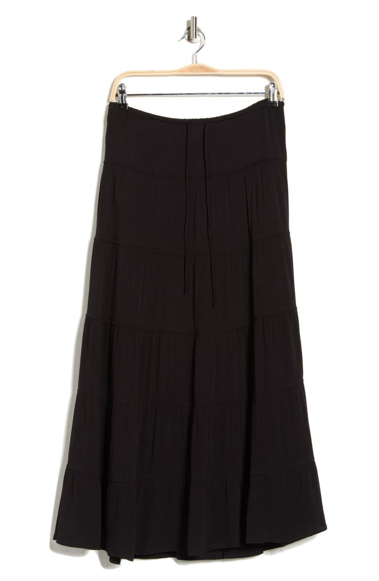 ELIE ELIE TAHARI Tiered Maxi Skirt, Alternate, color, Black