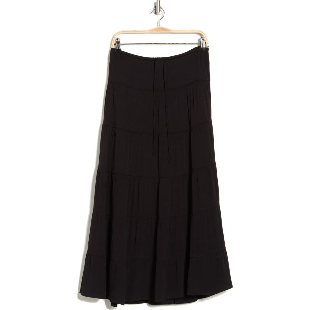 Elie Elie Tahari Tiered Maxi Skirt In Black