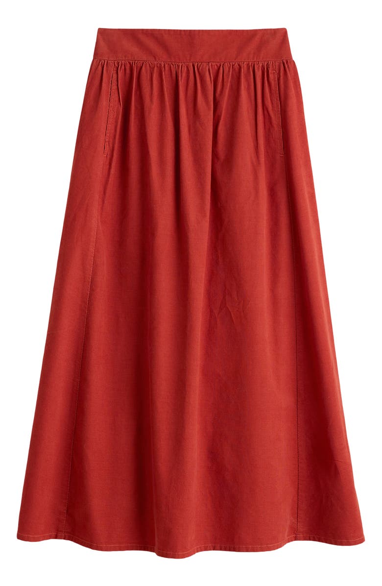 Seasalt Cornwall Mevagissey Organic Cotton Midi Skirt, Alternate, color, Dark Cinnamon
