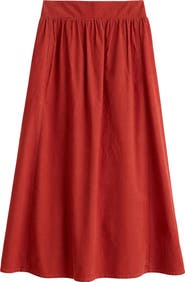 Seasalt Cornwall Mevagissey Organic Cotton Midi Skirt