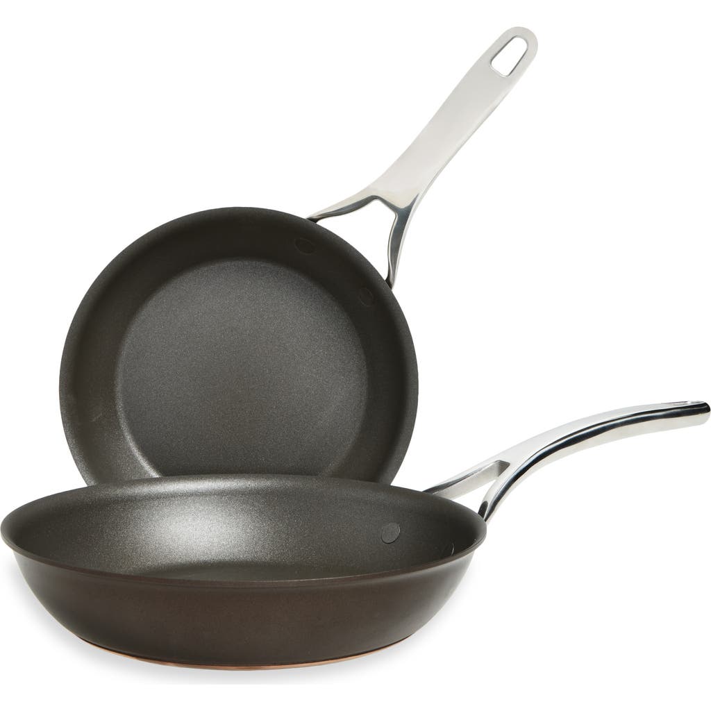 Anolon Two-piece Nonstick Skillet Set In Black