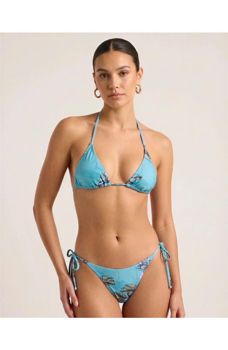 Lords of Harlech Exotic Floral Womens Bikini Top, Main, color, Exotic Floral Teal