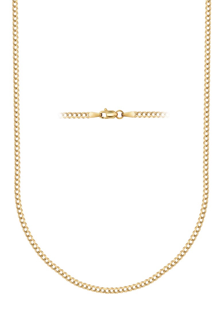 14K Yellow Gold 8mm Cuban Chain Necklace, Main, color, GOLD
