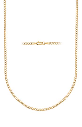 Best Silver 14k Yellow Gold 8mm Cuban Chain Necklace In Gold