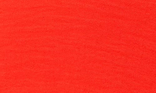 Cece Ruffle Neck Top In Red