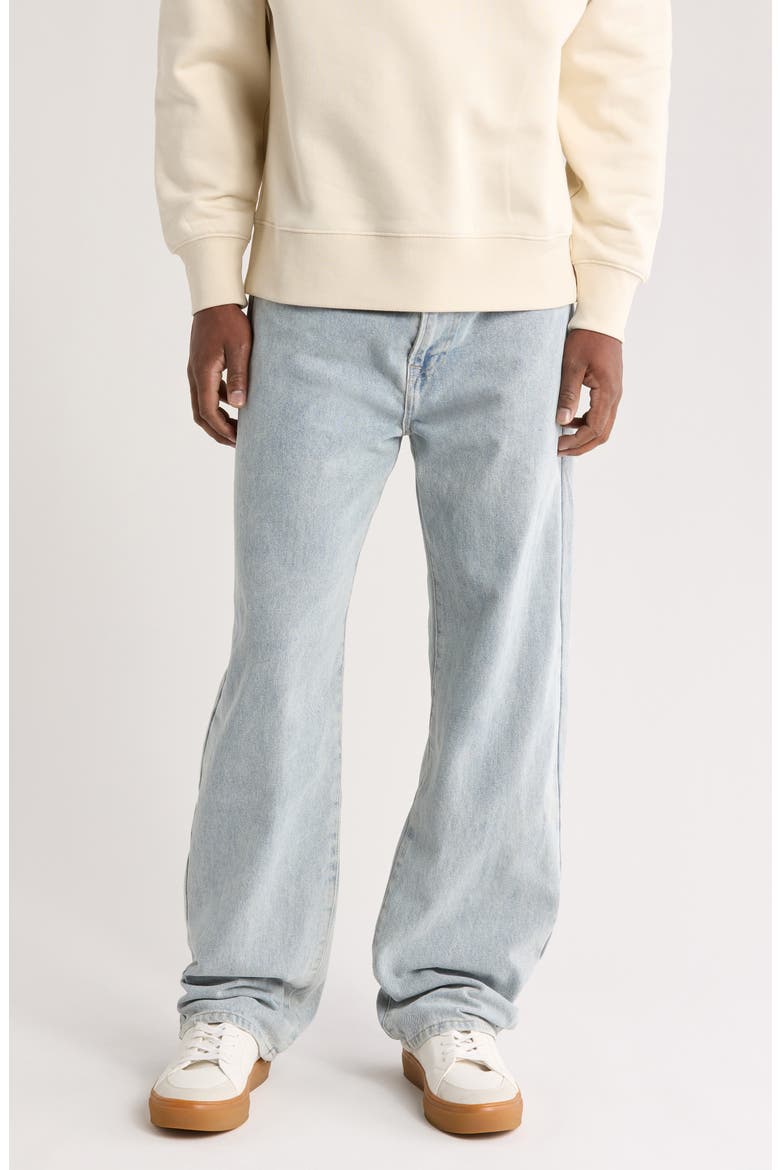 Roma Regular Straight Leg Jeans, Main, color, INDIGO STONE WASHED