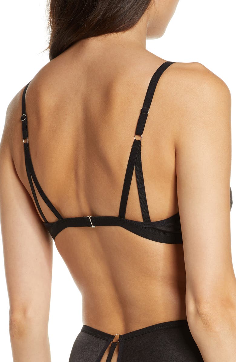 Hauty Strappy Bralette, Alternate, color, Black