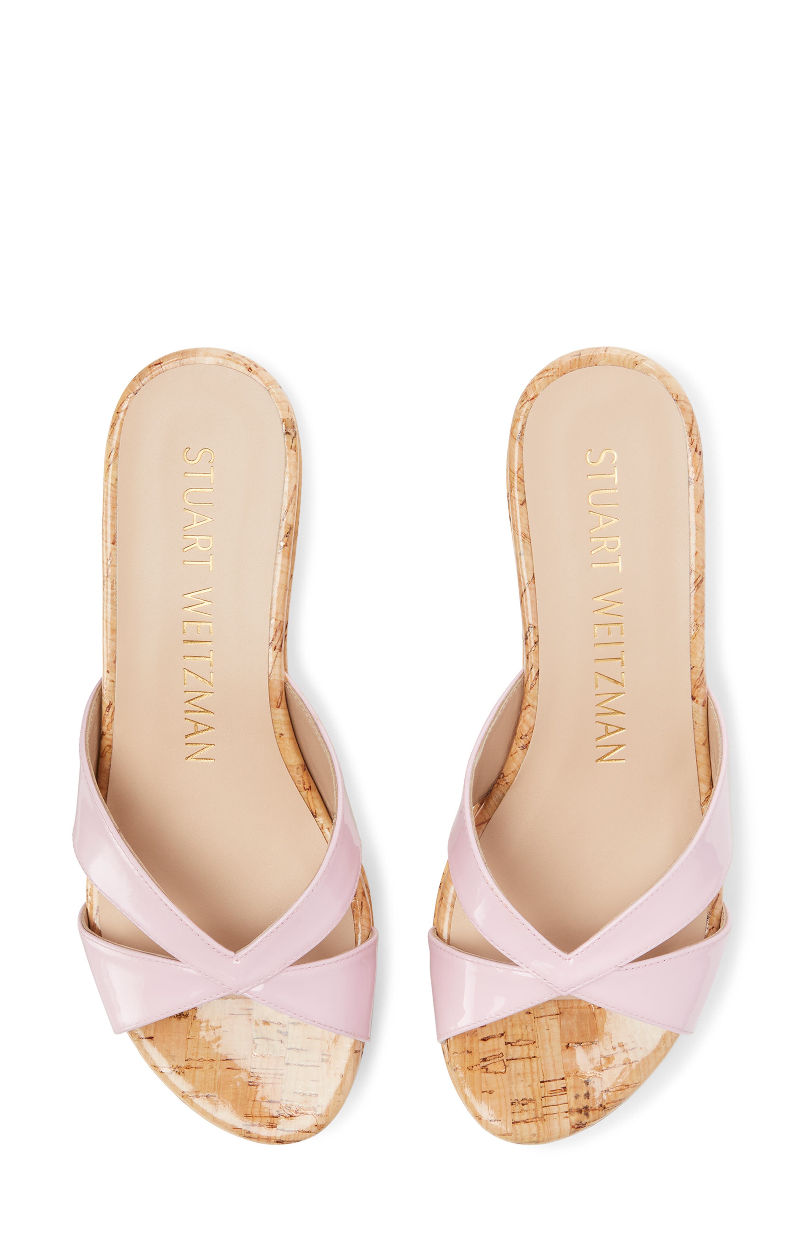 Stuart Weitzman Carmen Wedge Sandal, Alternate, color, Blossom