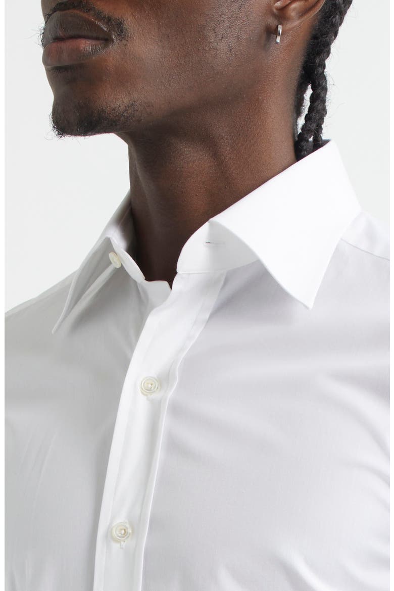 Slim Fit Cotton Poplin Button-Up Shirt, Alternate, color, AW001 OPTICAL WHITE