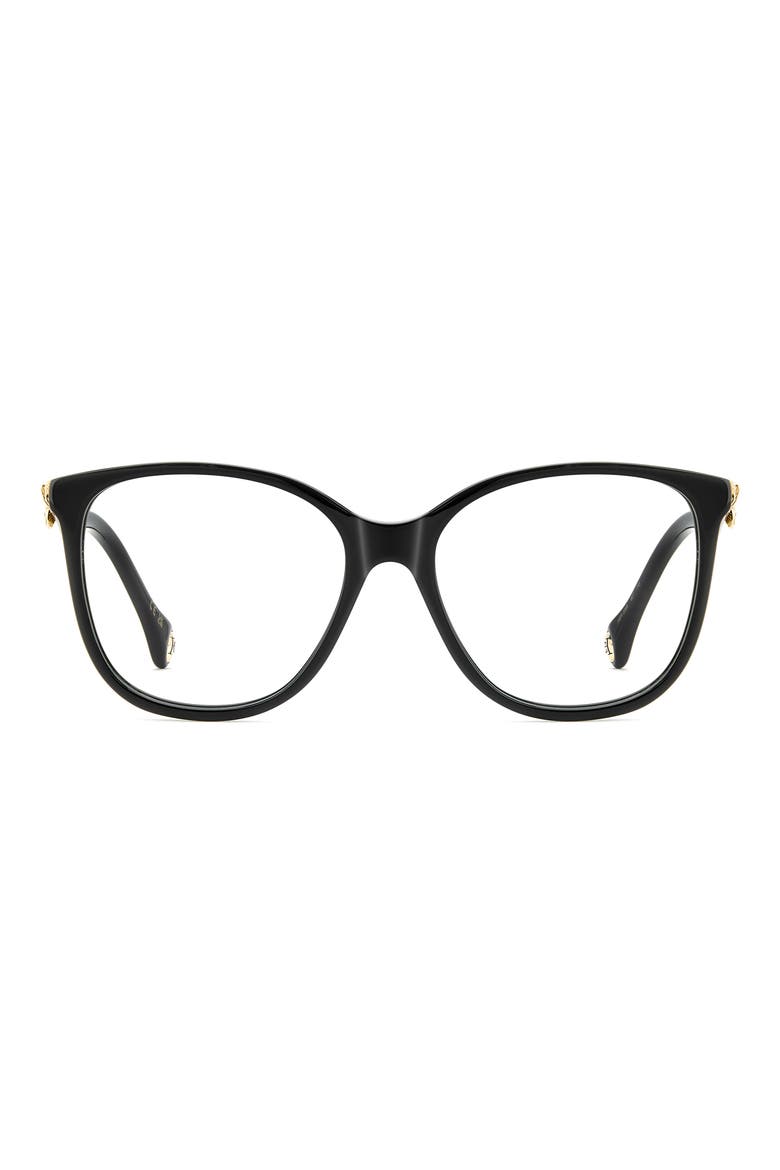 55mm Square Optical Glasses, Main, color, BLACK