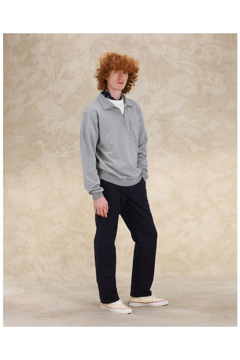 Cotton Zip-Up Sweatshirt, Alternate, color, Grey