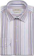 Bugatchi James OoohCotton® Stripe Print Button-Up Shirt