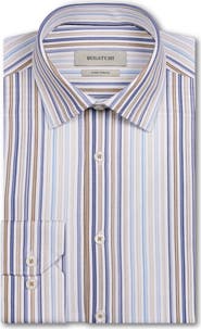 Bugatchi James OoohCotton® Stripe Print Button-Up Shirt