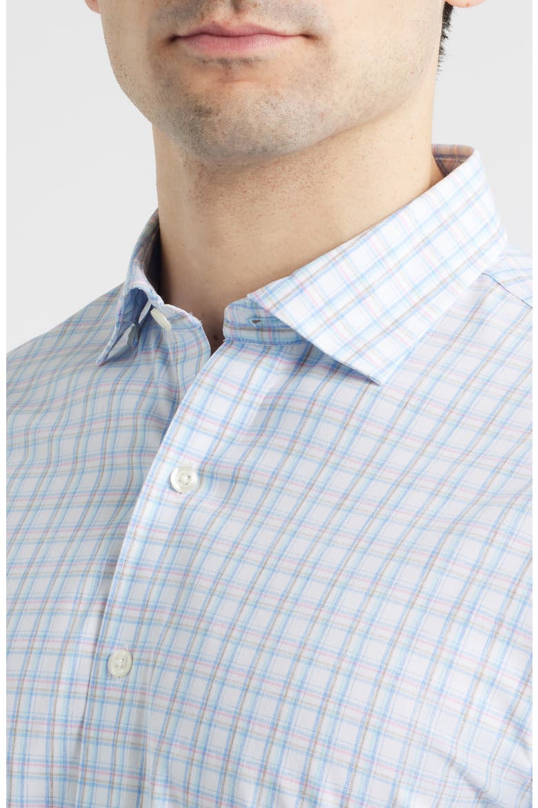 Salvadore Plaid Everyday Performance Button-Up Shirt, Alternate, color, WHITE