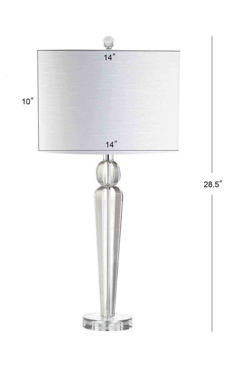 Elizabeth 28.5" Crystal LED Table Lamp, Clear, Alternate, color, Clear