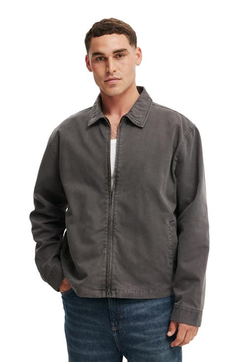 Men's Cropped Harrington Jacket