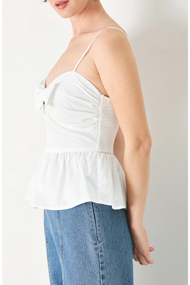 Bow Front Tank Top, Alternate, color, WHITE