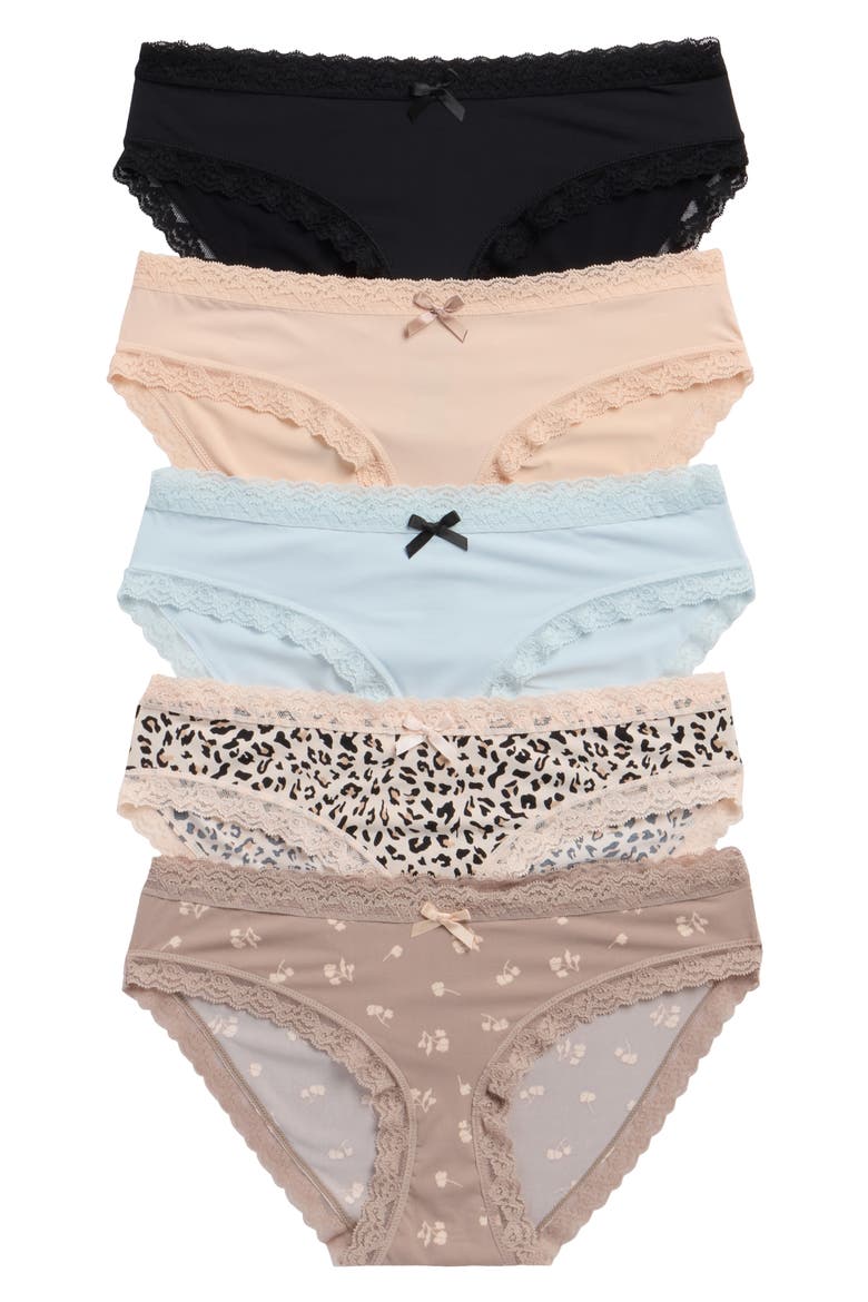 Petra 5-Pack Mid Rise Hipster Briefs, Main, color, BASICS