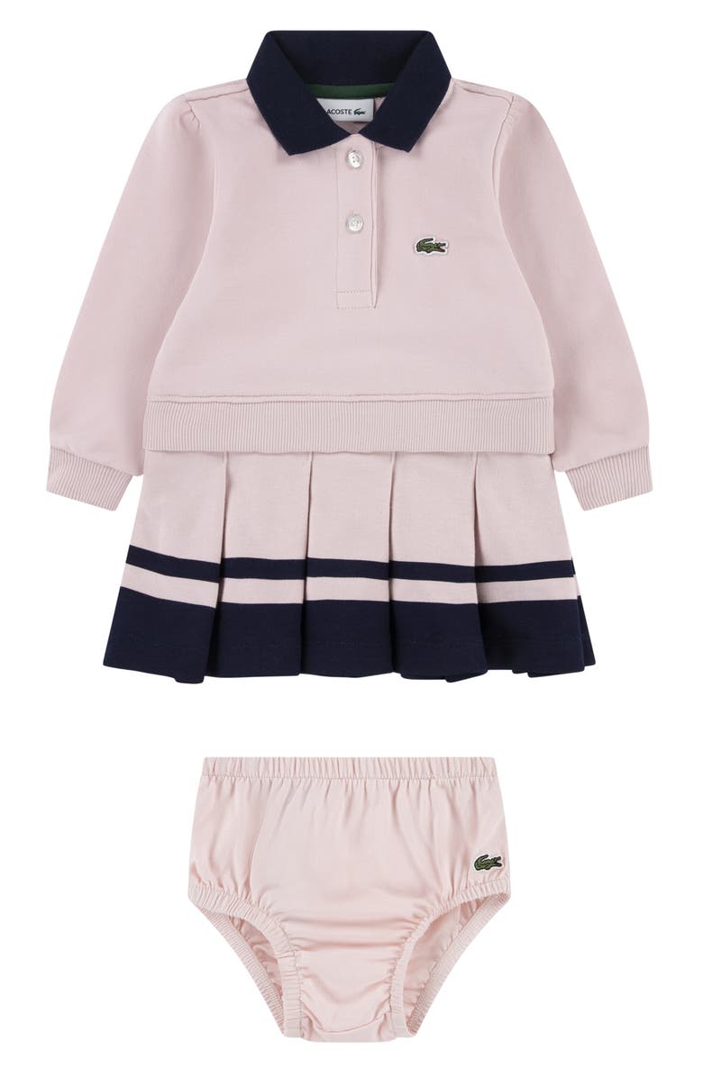 Lacoste Kids' Polo Dress & Bloomers Set, Main, color, Nidus