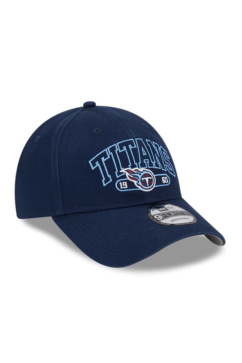 Men's New Era Navy Tennessee Titans Outline 9FORTY Snapback Hat, Alternate, color, Navy