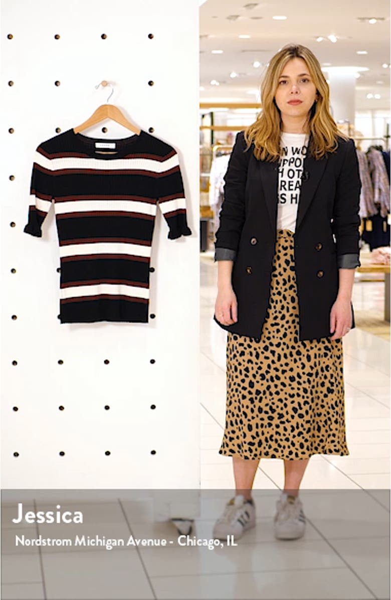 '70s Ruffle Cuff Wool Blend Sweater, sales video thumbnail