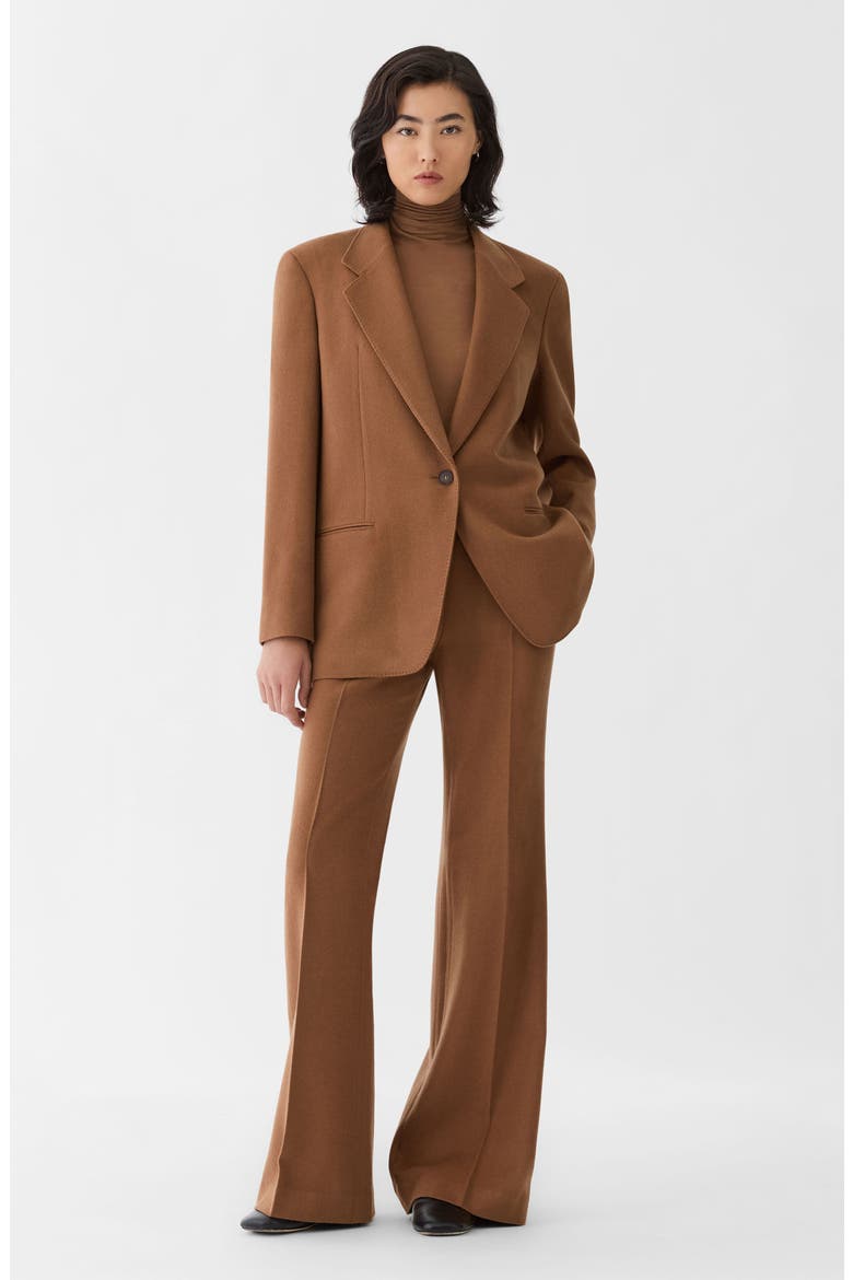 Fitted Funnel Neck Sweater, Alternate, color, VICUNA