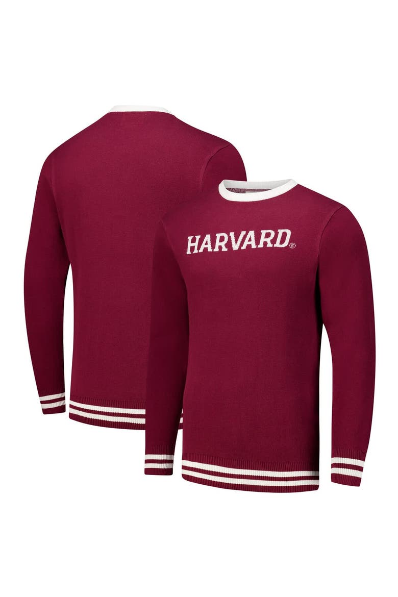 Unisex Uscape Apparel Crimson Harvard Crimson Renew Knit Vintage Pullover Sweater, Main, color, Crimson