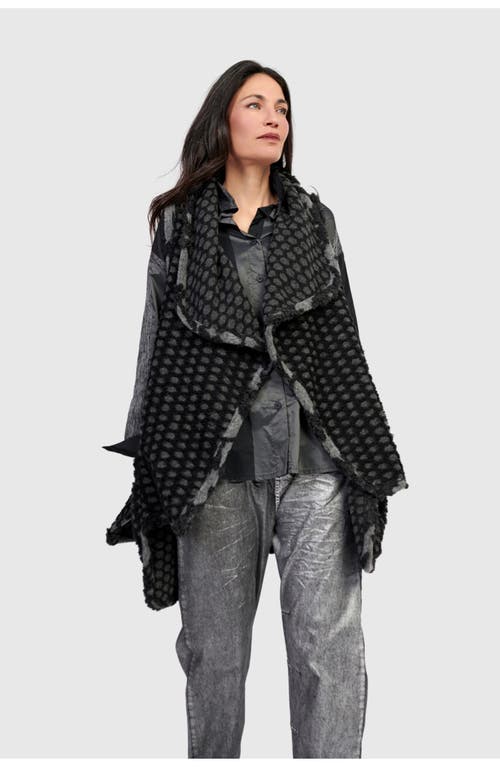 Alembika Ashen Cozy Draped Vest In Black