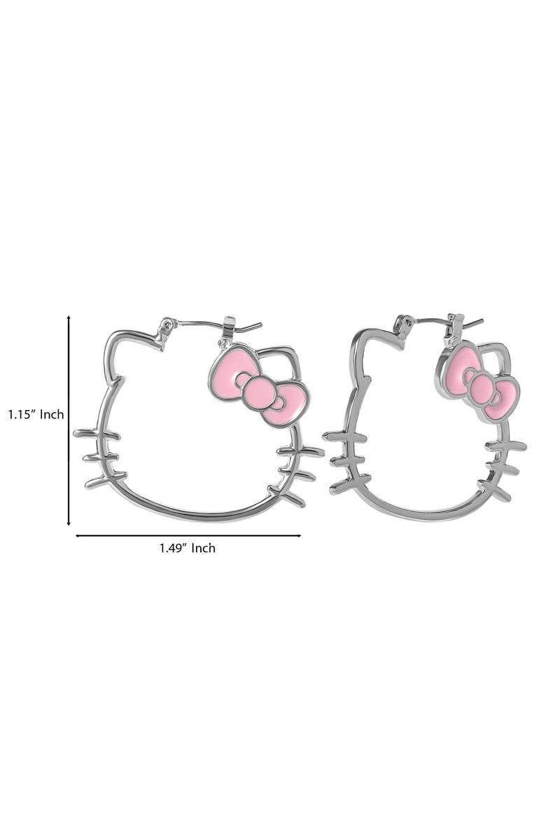 Silhouette Hoop Earrings, Alternate, color, Silver