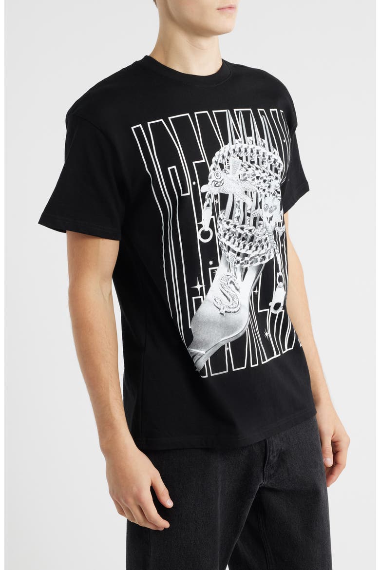 Pasta Cotton Graphic T-Shirt, Alternate, color, BLACK