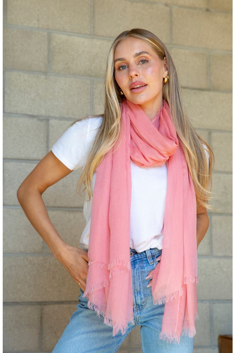 Modal & Silk Scarf, Alternate, color, BLACK