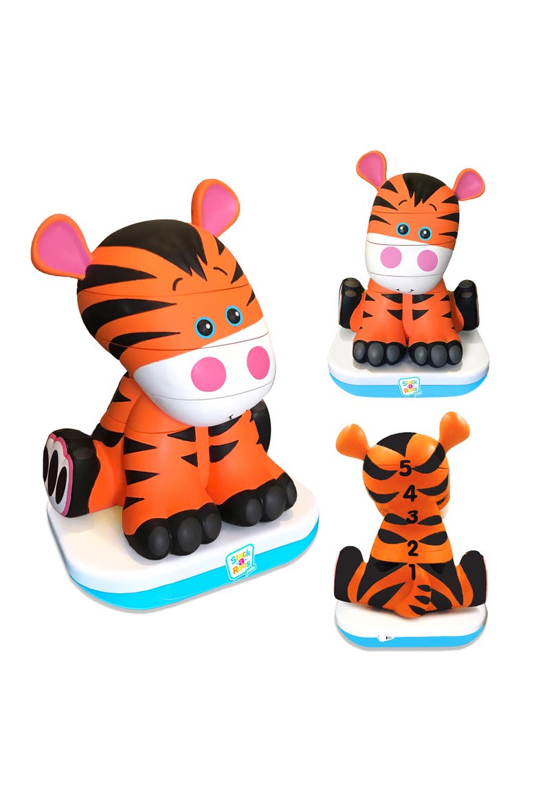 Stackaroos Pals Baby Tiger Lights & Sounds, 5 Piece Stacking Animal Tower, Alternate, color, Multicolored