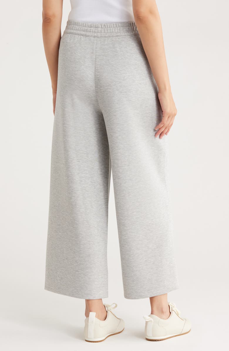 Caslon<sup>®</sup> Scuba Wide Leg Pants, Alternate, color, Grey Heather