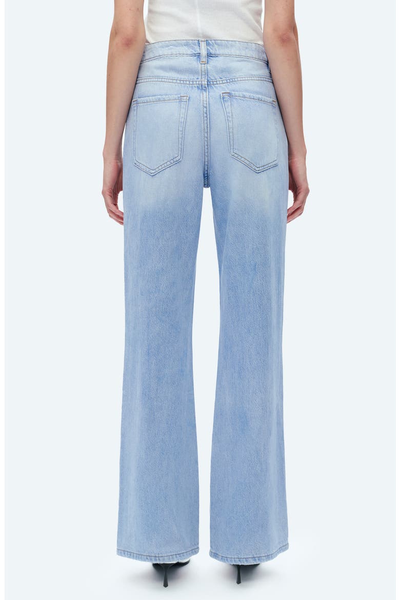 Ripped High Waist Wide Leg Jeans, Alternate, color, SKY BLUE