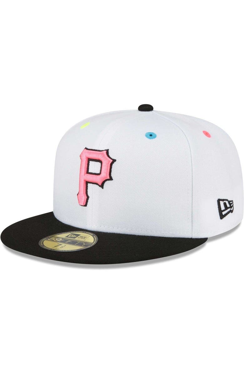 New Era Men's New Era White Pittsburgh Pirates Neon Eye 59FIFTY Fitted Hat, Alternate, color,