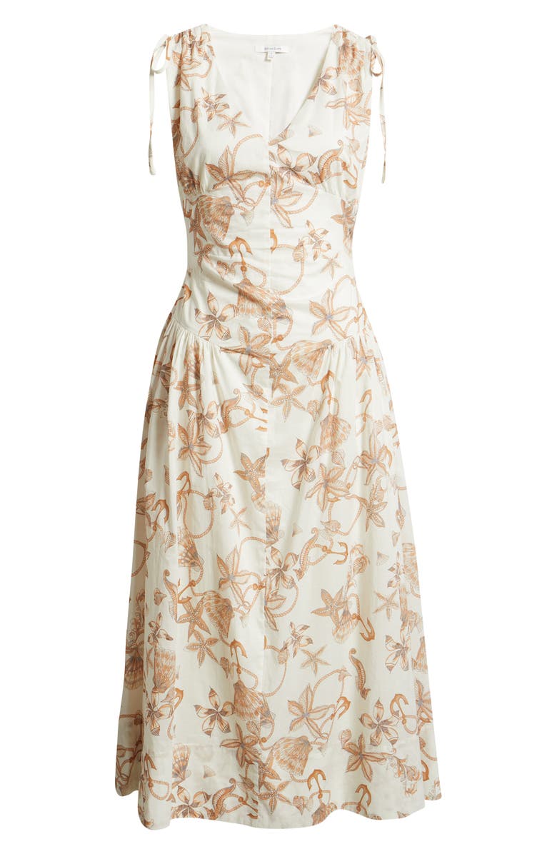 ZOE AND CLAIRE Nautical Print Dress, Alternate, color, Cream
