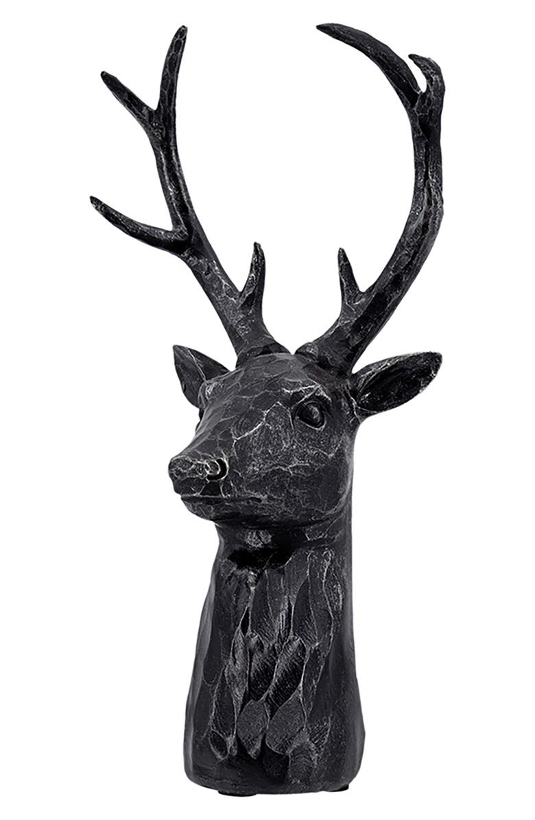 A & B Home Deer Decorative Bust, Main, color, Black