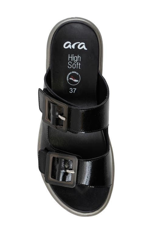 Ara Marbella Slide Sandal In Black